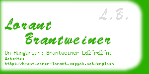 lorant brantweiner business card